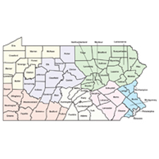 screenshot of Pennsylvania ECYEH regional map