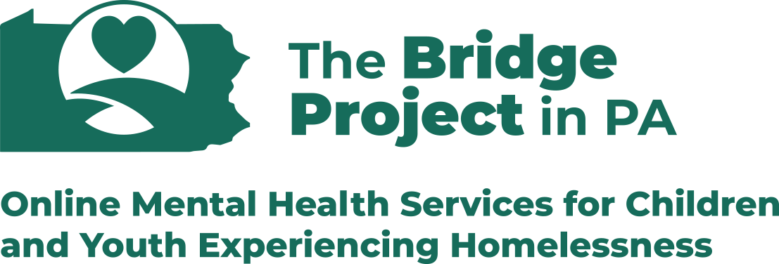 logo. The Bridge Project in PA. Online Mental Health Services for Children and Youth Experiencing Homelessness