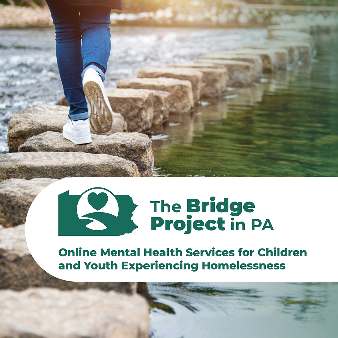 The Bridge Project in PA. Online mental health services for children and youth experiencing homelessness