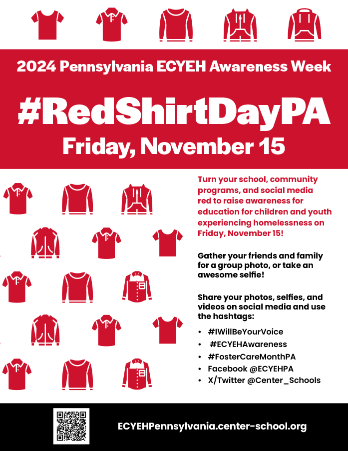 screenshot of 2024 Wear Red Day for ECYEH Awareness Flyer