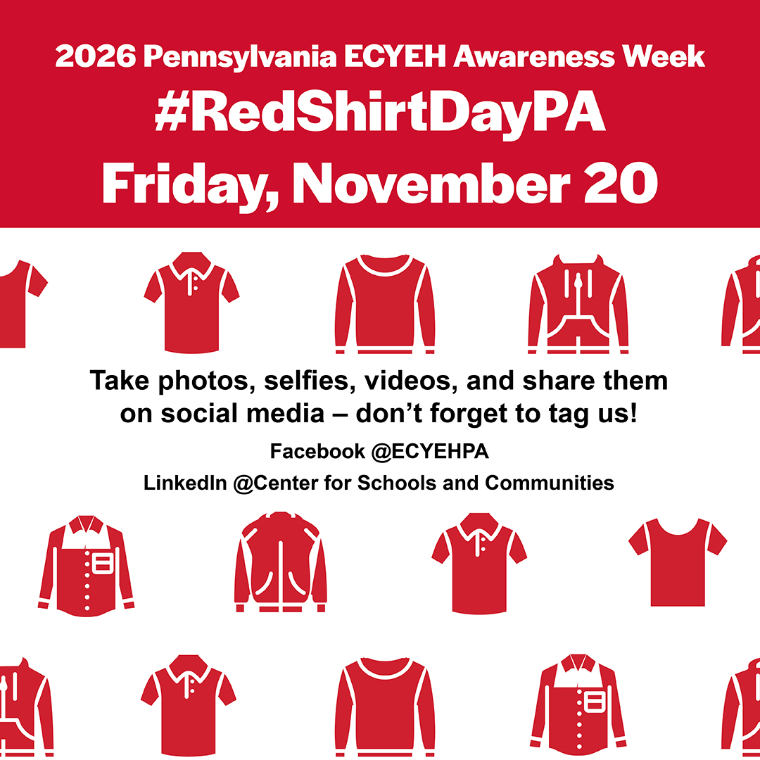 2026-PA-ECYEH-Awareness-Week-social-post-graphics-1080x1080px2 2026 Pennsylvania ECYEH Awareness Week, Red Shirt Day PA, Friday, November 20